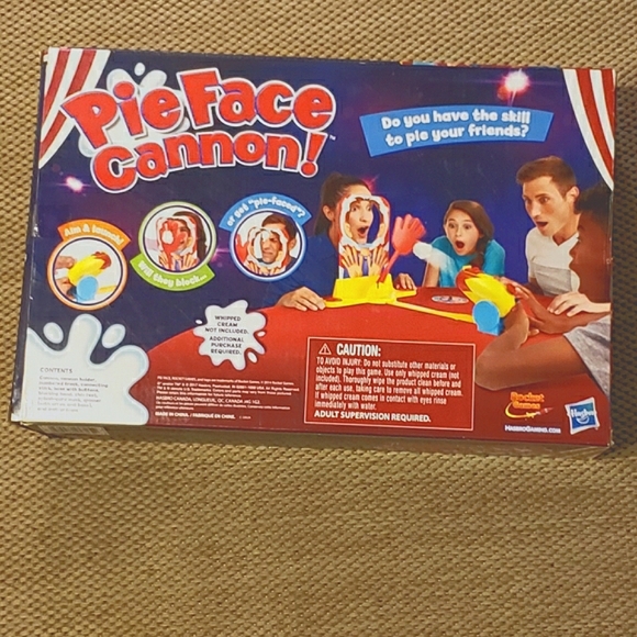 Hasbro Toys Pie Face Cannon Game Whipped Cream Family Board Game